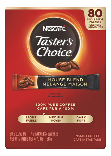 Nescafe - Paquetes De Caf Instantneo, Tostados Ligeros De Ta
