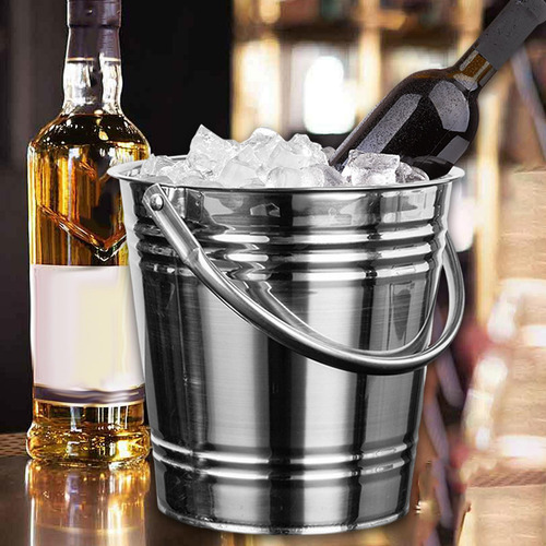 Cubo De Hielo Portátil Metal Cubo De Hielo Champán 5l