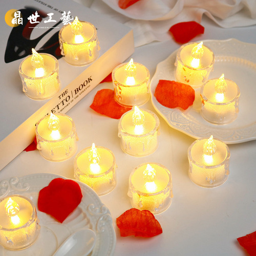 / 24 Mini Vela Electrónica Decorativa Artificial Led Luz