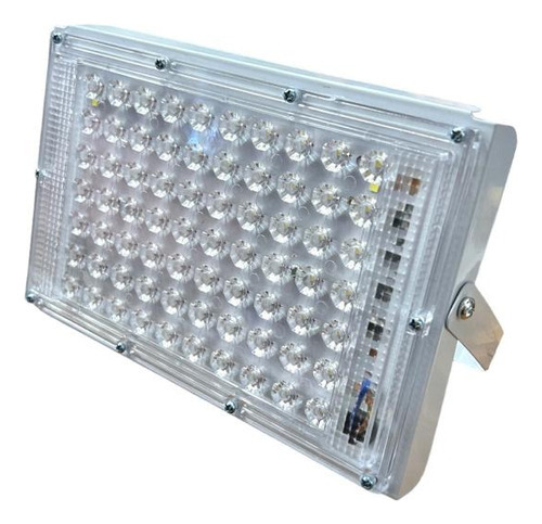 Reflector Led Exterior 100w Ip65 Alta Potencia 70 Leds Color De La Carcasa Blanco