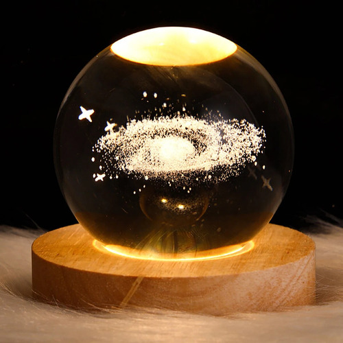 Luz Nocturna Led 3d Galaxy Crystal Ball Galaxy, Sistema Sola