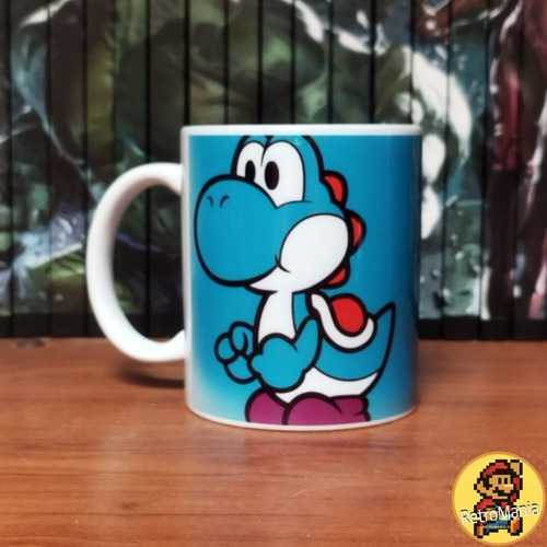 Promoción Yoshi Azul Taza Más Figura