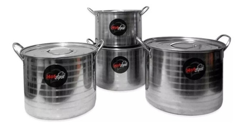 No Vaporera Set 4 Ollas Acero Inox 6 8 12 Y 16 Lts Stock Pot