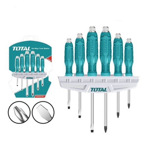 Imagen 1 de 2 de Juego De Destornilladores Plastico Total Tools Thgss35061