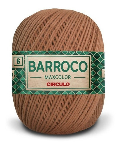 Barbante Barroco Maxcolor 6 Fios 200gr Linha Crochê Colorida Cor Bronze-7259