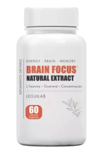 Brain Focus X60 Cáps X2u | Nootrópico Natural | L-teanina