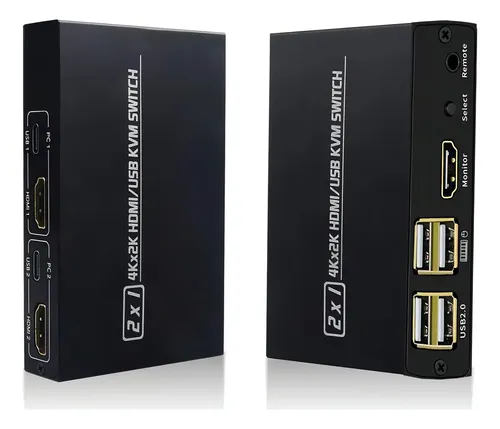 Chaveador HDMI USB KVM 2 Portas KNUP 4K Para PC e Monitor | Frete