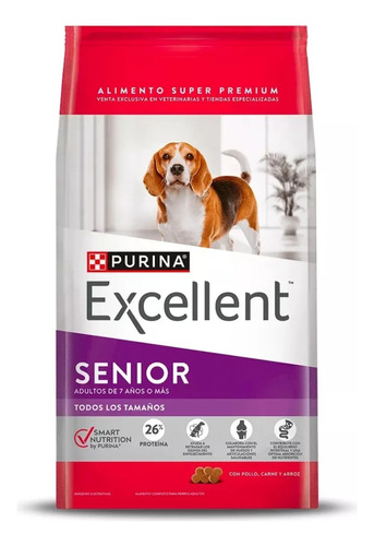 Excellent Dog Adult +7 X 15 Kg Mascota Food