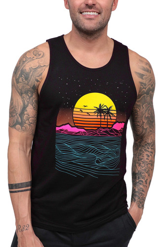 Into The Am Camiseta Manga Grafico Premium Para Hombre Playa