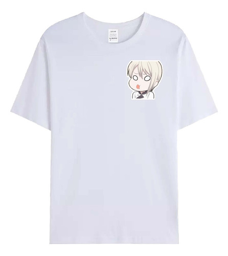 Remera Blanca De Algodón Logo Food Wars Shokugeki R306