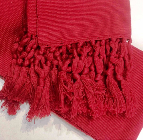 Chal Rebozo Rojo 100%algodón Pza Única Telar Cintura Chiapas