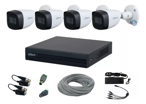 Kit Cctv 4 Camaras 1080  Microfono Wizsense Utp