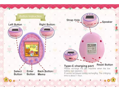Lazhu Touma Pet Virtual Pet Juego Electrónico Con Correa