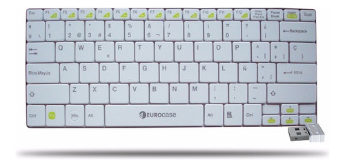 Teclado Inalámbrico Eurocase Ruby Ii Blanco