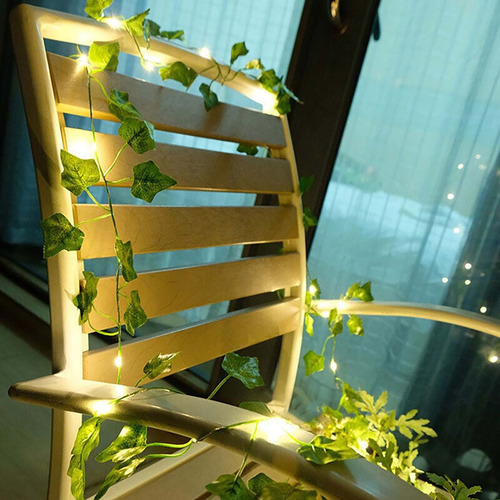 Cadena De Luces Solares H Night Light Para Exteriores, Artif