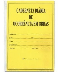 Caderneta Diária De Ocorrência Em Obras 25 X 3 Vias