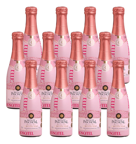 Mini Espumante Monte Paschoal Moscatel Rose 12x187ml