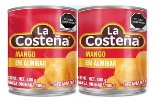 Mango En Almíbar La Costeña® En Rebanadas 2 Pzas De 800 G