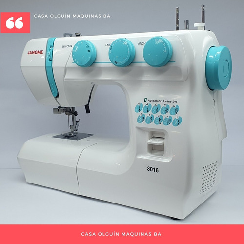 Janome 3016 + 5 Hilos D Regalo 68 Func Luz Led Ojal Overlock