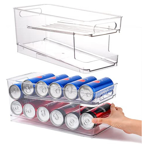 Refrigerator Organizer Bins Can Dispenser Storage Organ...