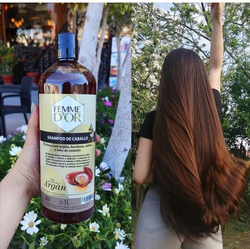 Shampoo De Caballo Con Argan Femme Dor 1 Litro + Colageno
