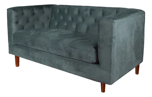 Sofa Brescia 2 Cuerpos Tela Velvet Vivian - Latam Home