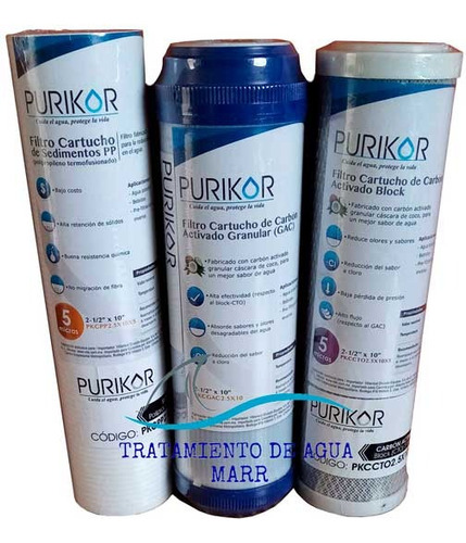 Kit Repuestos Para Osmosis Purikor 6 Etapas Con Uv