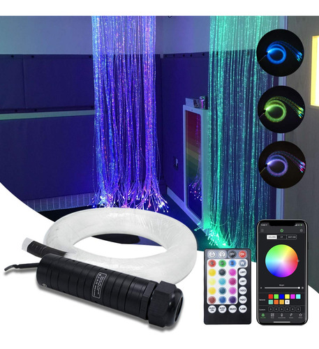 Amki Kit Luz Cortina Fibra Optica Rgb 6 W Efecto Cascada 6.5