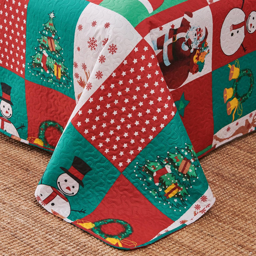 Smuge Navidad Colcha Colcha Sets Queen Size - Reversi...