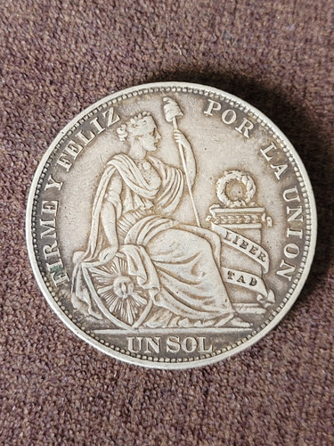 Moneda De 9 Decimos Un Sol Plata 1915