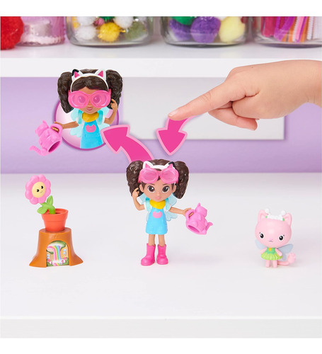 Gabbys Dollhouse, Juego De Jardín Con 2 Figuras De Juguetes,