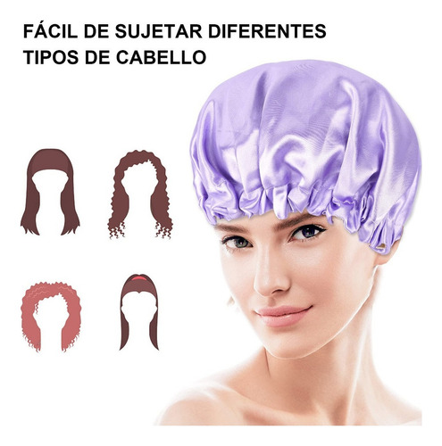 Gorros De Baño Ducha Doble Capa Impermeable Reutilizable 2pz