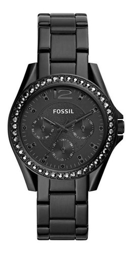 Reloj negro Riley Filial Fossil para mujer ES4519/1pn