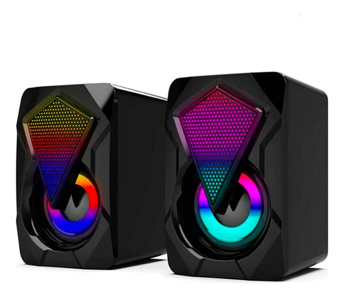 Parlantes Pequeños Con Luces Led Rgb Para Pc,celular,laptop