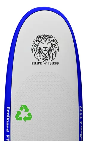 Prancha Surf Ecoboard Filipe Toledo C/ Quilhas Leash E Chave Cor