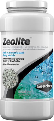 Seachem Zeolite 500ml Zeólita - Alta Ligação Amônia E Metais