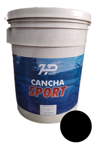 Pintura De Alto Trafico Para Canchas. Color Negro.