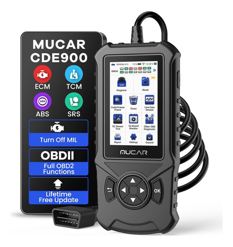 Mucar Escaner Cde900 Obd2, Lector De Codigo De Coche Con Fun