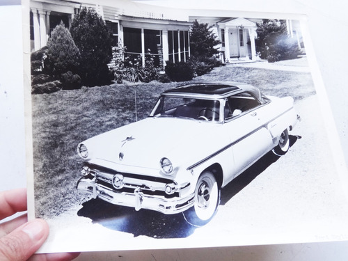 Foto Antigua Ford 1954 Coupe Skyliner V8 Crestli No Folleto 