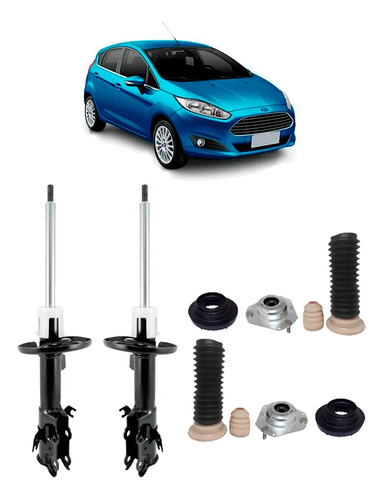 Par Amortecedor+kit Dianteiro New Fiesta 2010 2011 2012 2013