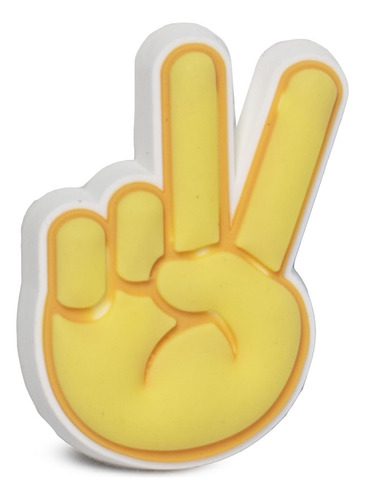 Jibbitz Crocs Peace Hand Sign Unisex Moda Amarillo