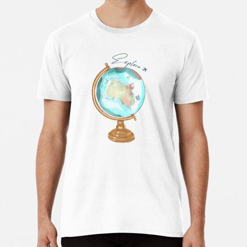 Remera Lámina Artística Explore World Travel Globe Algodon P