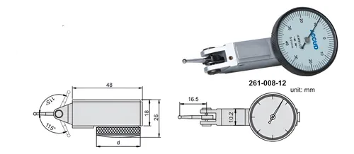 Palpador Comparador Pupitas 0.8 Mm Profesional Accud
