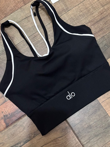 Top Deportivo Alo Original Dama Negro Liso Grande