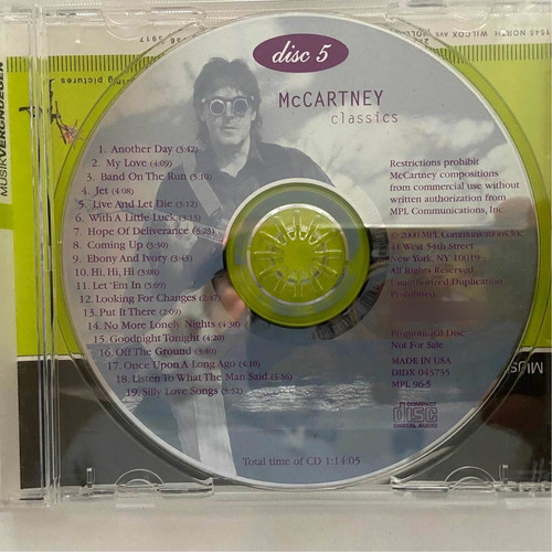 Paul Mccartney Classics Vol 5 Cd Usa (beatles, Lennon) 