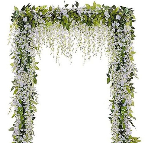 Wisteria Garland Flores Artificiales Wisteria Vine 5pcs...