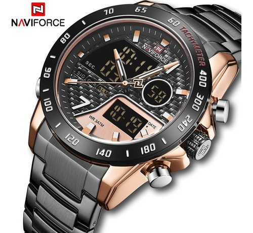 Reloj Impermeable Naviforce Luminous Digital Para Hombre