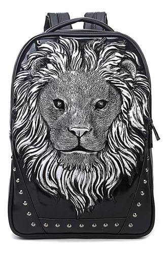 Bolso De Hombro Animal Lion Punk Embossed