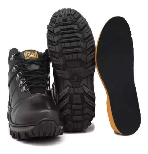 Bota coturno masculina caterpillar em couro palmilha gel em Promoção na  Americanas