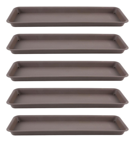 Saucers De Planta De 5 Piezas Plantillas Platillos De Gris